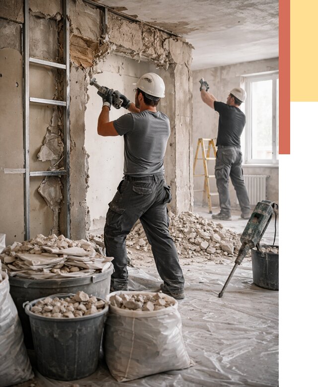 Демонтажные работы в Бугуруслане от 2751 руб. — услуги и цена под ключ | ОТДЕЛОЧНИК-Бгр