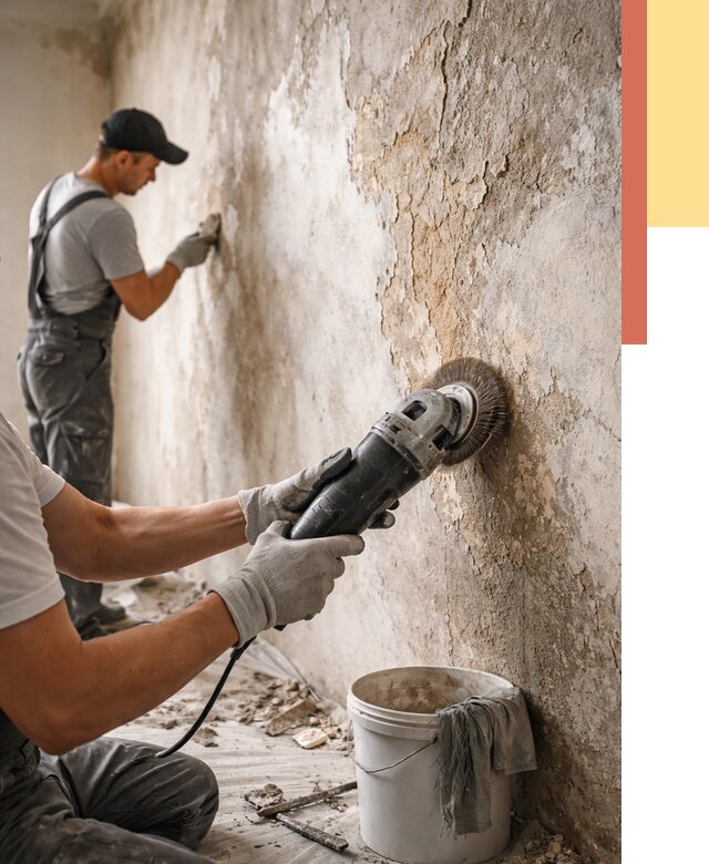 Снятие и удаление краски со стен в Бугуруслане от 2140 руб. — ОТДЕЛОЧНИК-Бгр