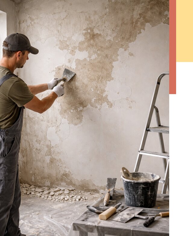 Снятие старой шпаклевки в Бугуруслане от 1885 руб. — быстро и недорого | ОТДЕЛОЧНИК-Бгр