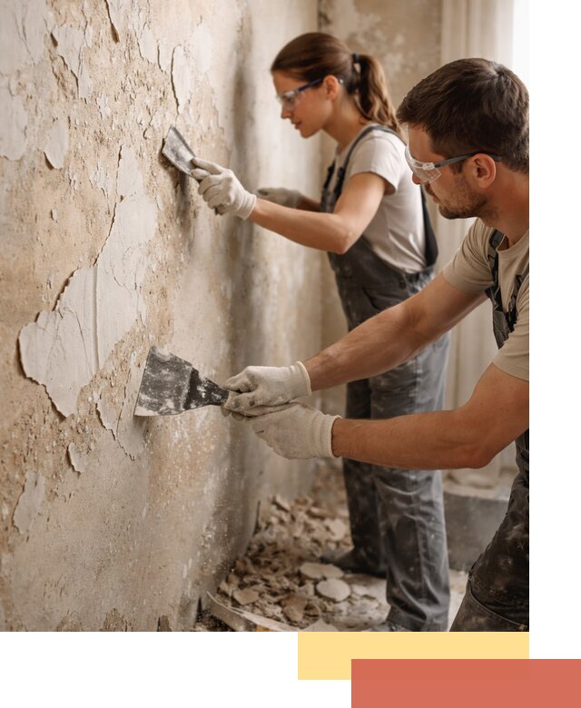 Снятие старой шпаклевки и подготовка поверхностей в Бугуруслане