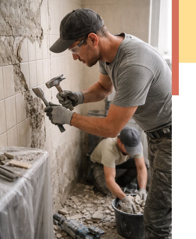 Демонтаж плитки со стен в Бугуруслане от 866 руб. — быстро и недорого | ОТДЕЛОЧНИК-Бгр