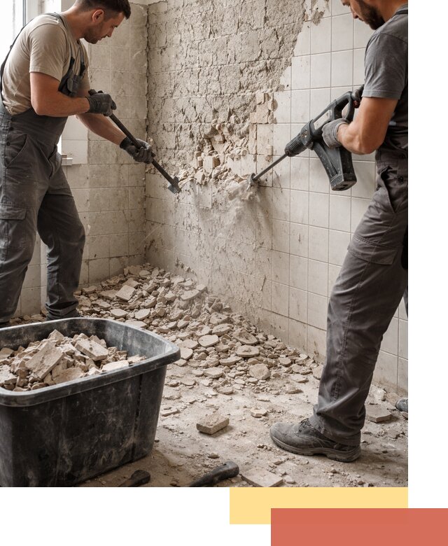 Демонтаж плитки со стен в Бугуруслане быстро и аккуратно