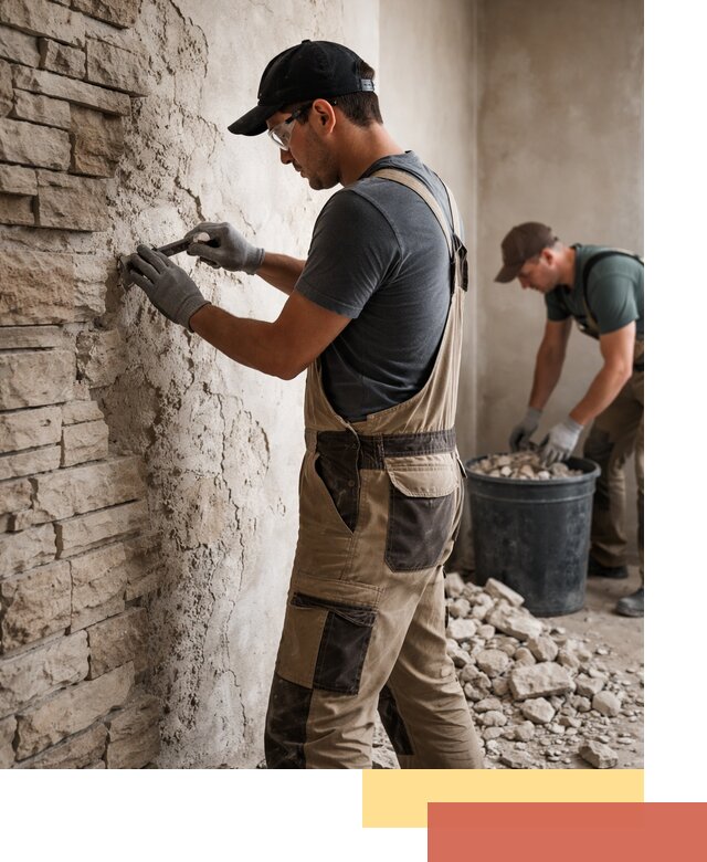 Демонтаж декоративного камня в Бугуруслане профессионально и безопасно