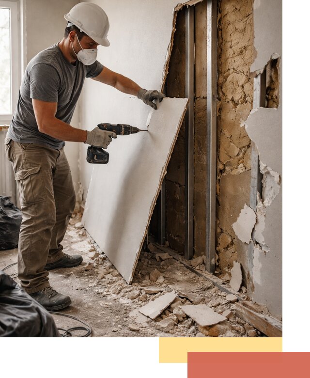 Демонтаж гипсокартона со стен в Бугуруслане качественно и быстро