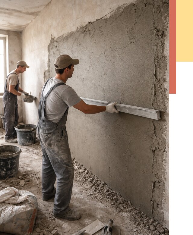 Цементная штукатурка стен в Бугуруслане от 4586 руб/м2 — быстро и недорого | ОТДЕЛОЧНИК-Бгр