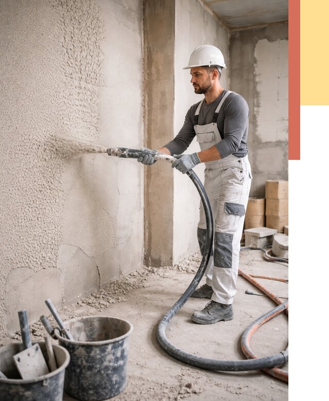 Машинная штукатурка стен в Бугуруслане под ключ от 6624 руб./м2 | ОТДЕЛОЧНИК-Бгр