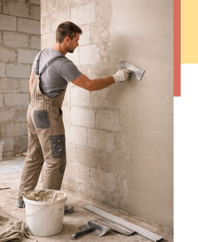 Штукатурка стен из газобетона в Бугуруслане от 2140 руб./м2 — быстро и недорого | ОТДЕЛОЧНИК-Бгр