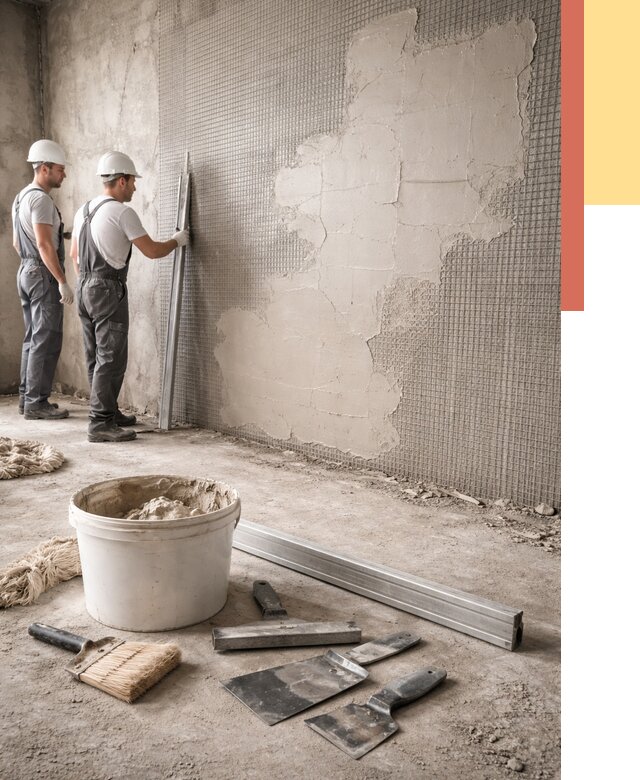 Штукатурка стен по сетке в Бугуруслане от 5605 руб./м2 — быстро и недорого | ОТДЕЛОЧНИК-Бгр