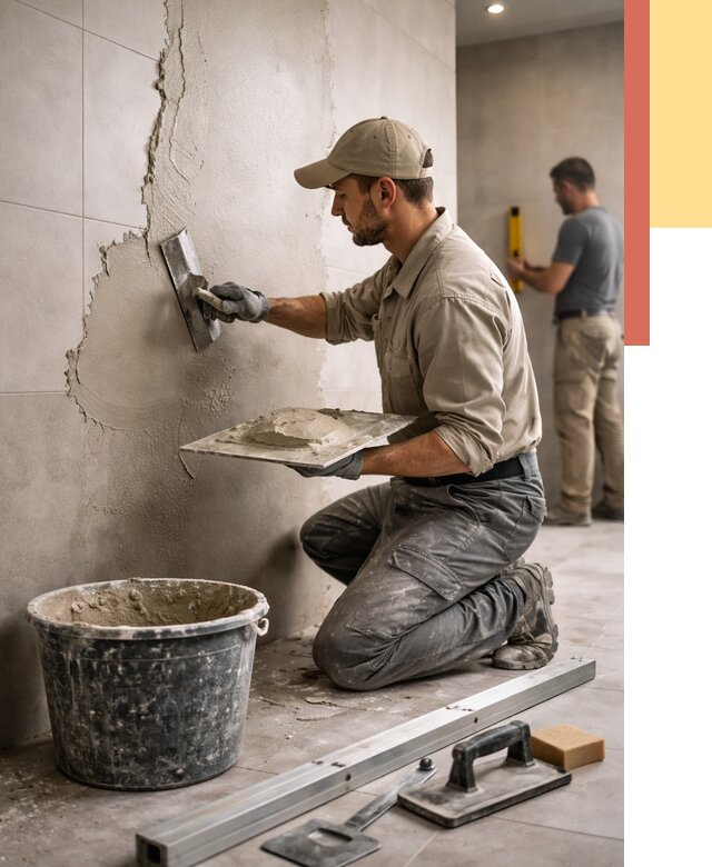 Штукатурка стен в ванной в Бугуруслане от 4586 руб./м² — выравнивание под ключ | ОТДЕЛОЧНИК-Бгр