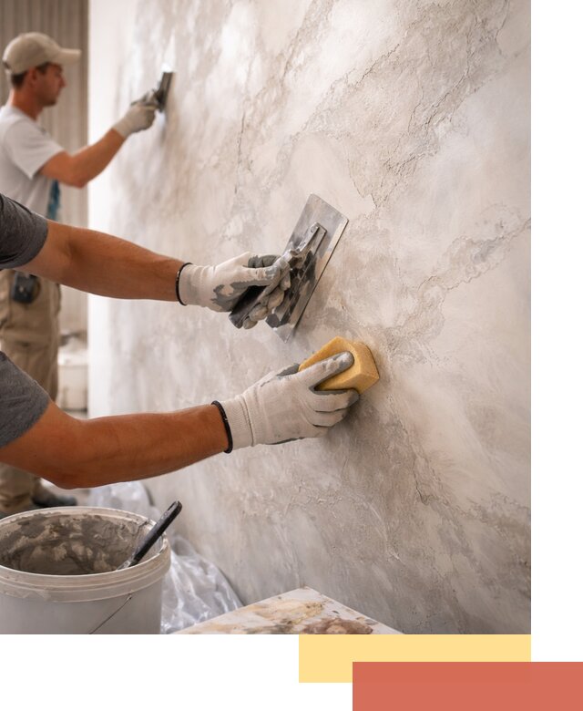 Декоративная штукатурка под мрамор в Бугуруслане для стен и потолков