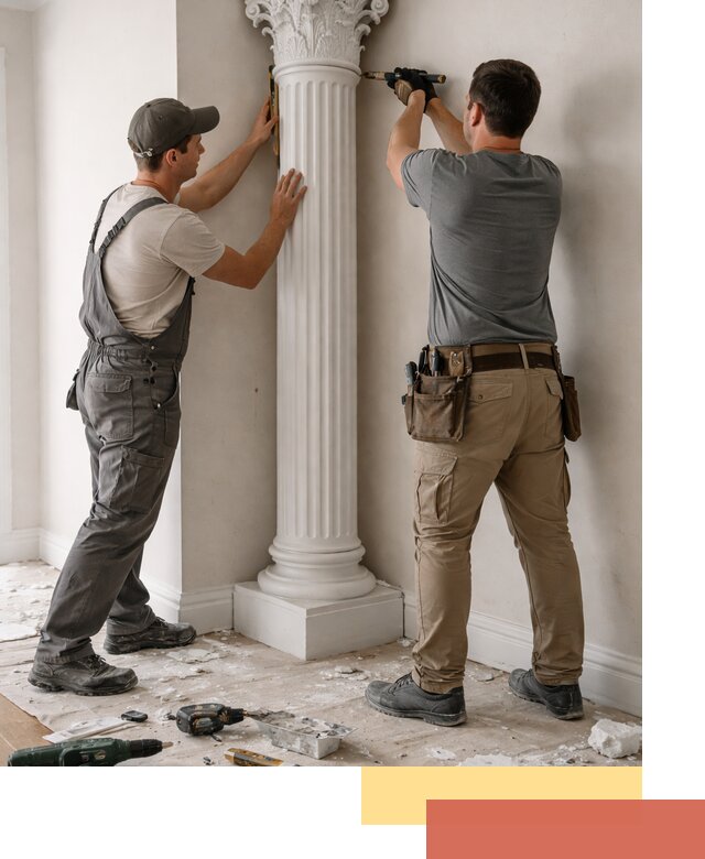 Установка декоративных колонн в Бугуруслане под ключ