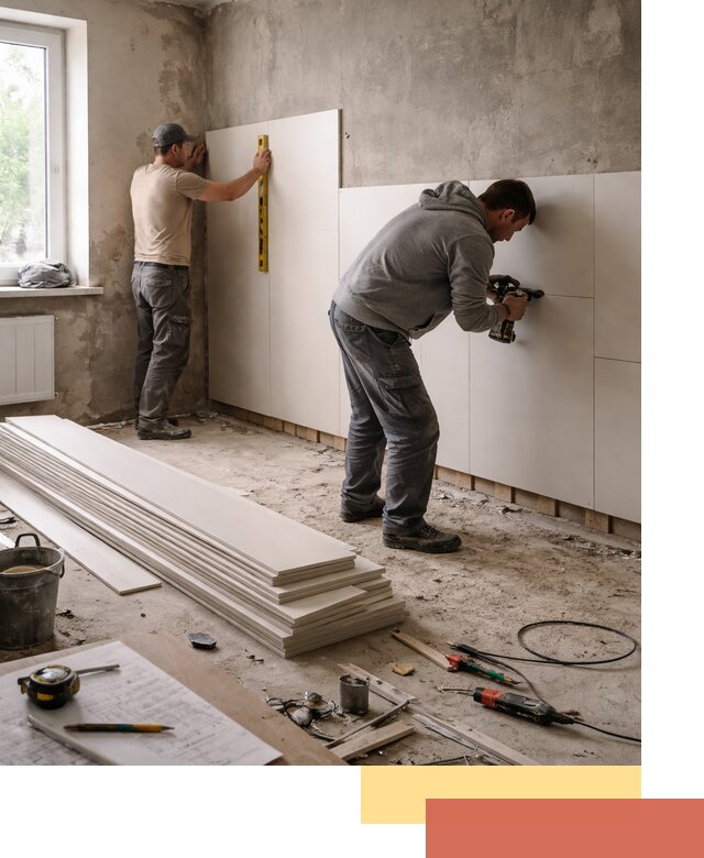 Монтаж ПВХ панелей на стены в Бугуруслане качественно и быстро