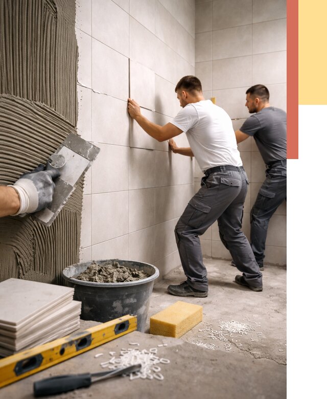 Укладка плитки на стены в Бугуруслане от 866 руб. — качественно и недорого | ОТДЕЛОЧНИК-Бгр