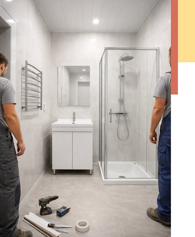 Отделка ванной комнаты панелями ПВХ в Бугуруслане от 4586 руб. за м2 | ОТДЕЛОЧНИК-Бгр