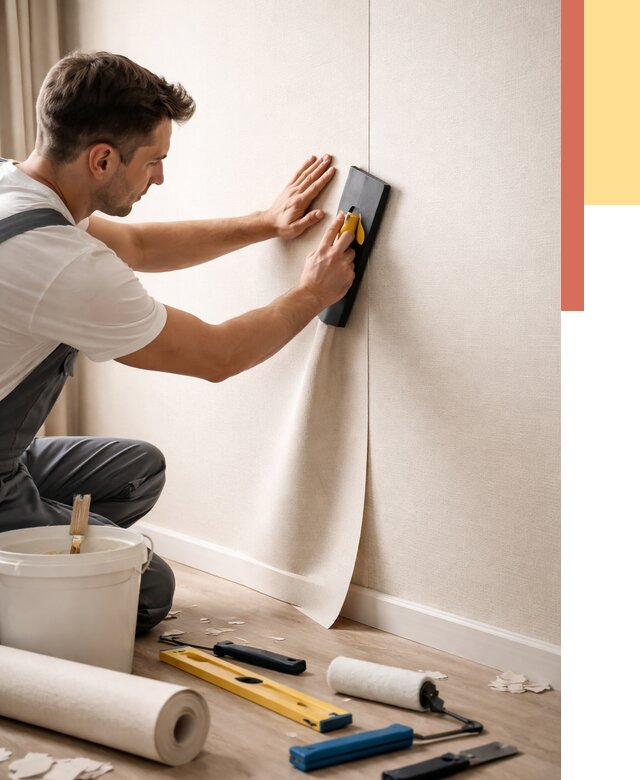 Поклейка виниловых обоев в Бугуруслане от 4586 руб. | Быстро и недорого — ОТДЕЛОЧНИК-Бгр