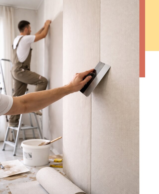 Поклейка текстильных обоев в Бугуруслане от 4586 руб. под ключ | ОТДЕЛОЧНИК-Бгр