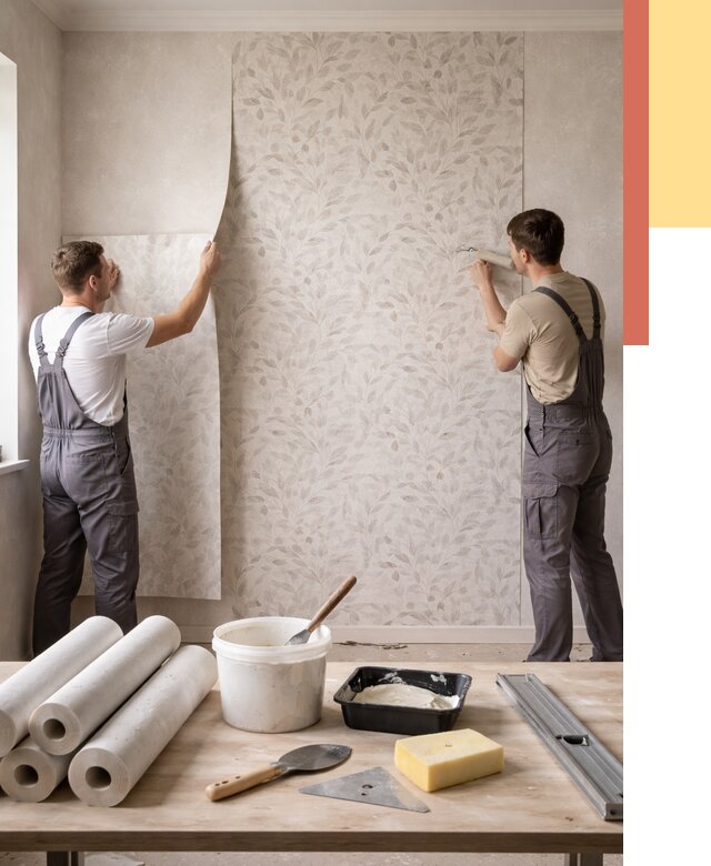 Поклейка обоев с подбором рисунка в Бугуруслане от 3567 руб. | ОТДЕЛОЧНИК-Бгр - быстро и недорого