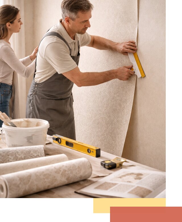 Поклейка обоев с подбором рисунка в Бугуруслане