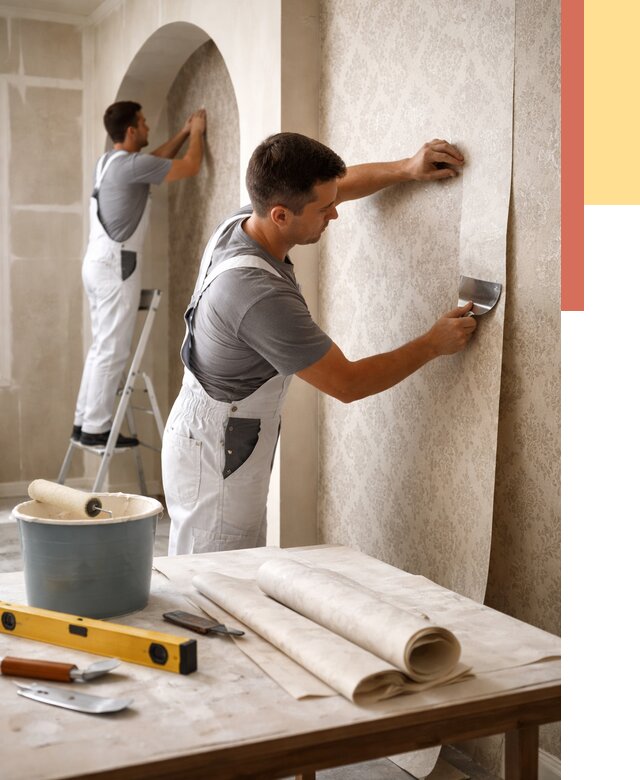 Поклейка обоев на сложные стены в Бугуруслане от 2853 руб. под ключ | ОТДЕЛОЧНИК-Бгр