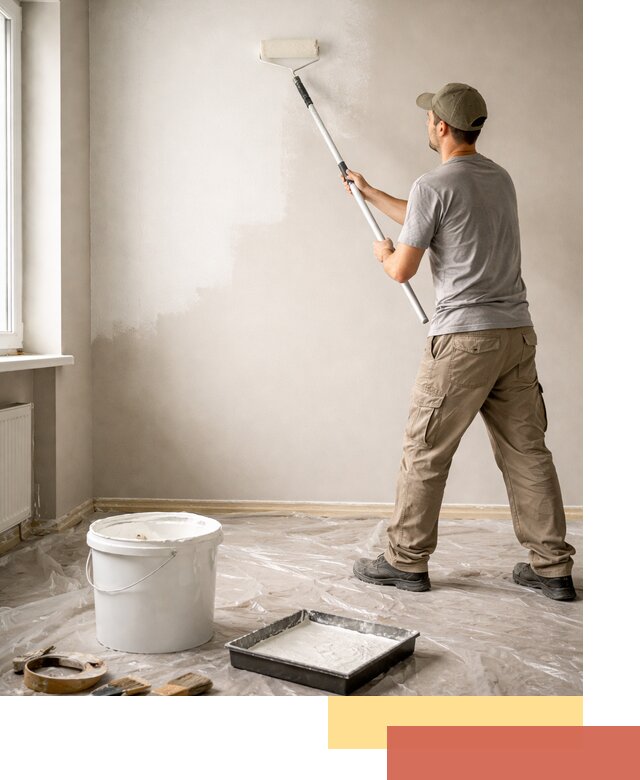 Покраска стен латексной краской в Бугуруслане качественно и быстро