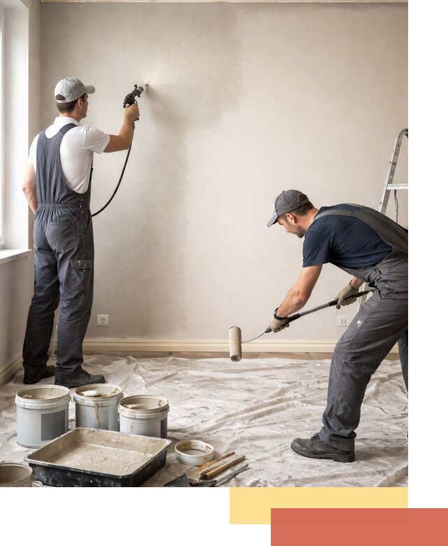 Покраска стен моющейся краской и защита поверхностей в Бугуруслане