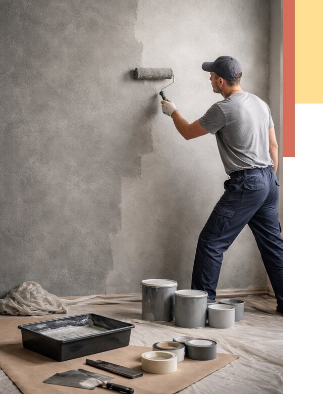 Покраска стен под бетон в Бугуруслане от 662 руб. за м2 — быстро и недорого | ОТДЕЛОЧНИК-Бгр