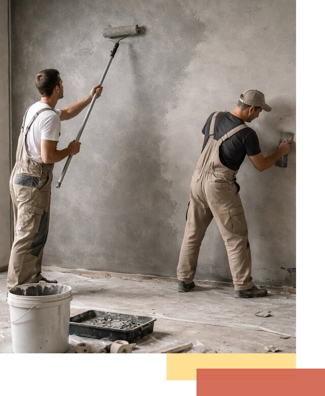 Покраска стен под бетон в Бугуруслане профессионально и недорого