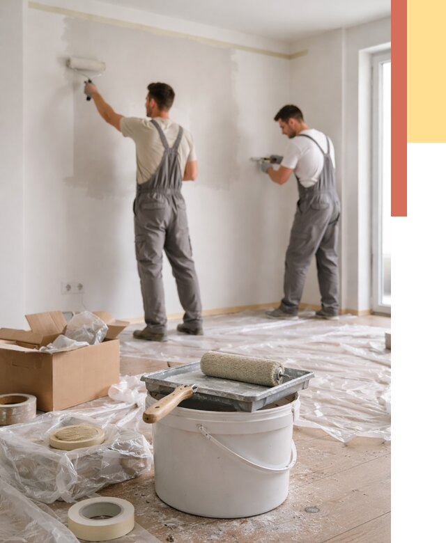 Покраска стен в квартире в Бугуруслане от 2548 руб/м2 — быстро и недорого | ОТДЕЛОЧНИК-Бгр