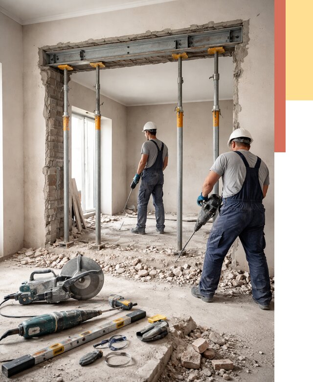 Прорезка проема в стене в Бугуруслане от 4586 руб. — быстро и недорого | ОТДЕЛОЧНИК-Бгр