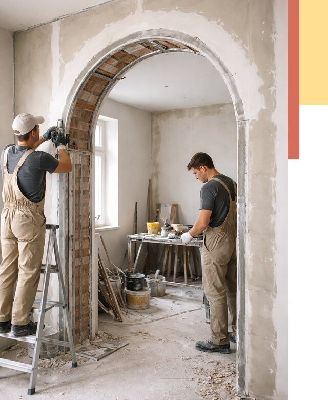 Устройство арочного проема в Бугуруслане от 9681 руб. под ключ — быстро и недорого | ОТДЕЛОЧНИК-Бгр