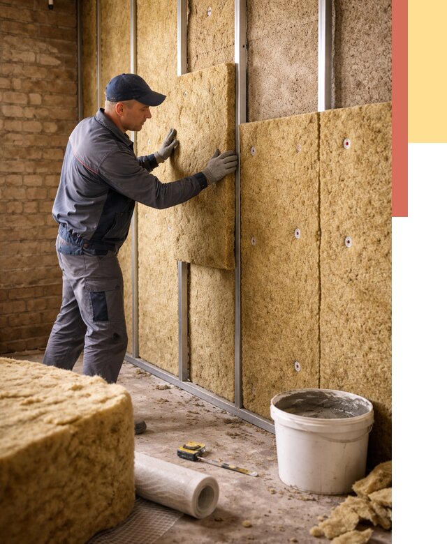 Утепление стен минватой в Бугуруслане от 1376 руб./м2 — недорого и быстро | ОТДЕЛОЧНИК-Бгр