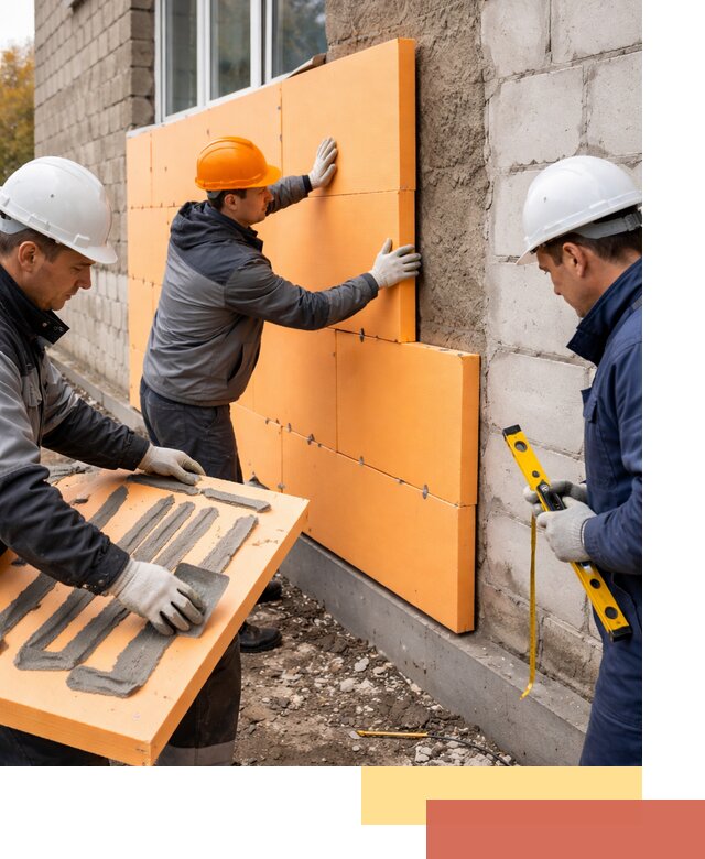 Утепление фасада пеноплексом под ключ в Бугуруслане