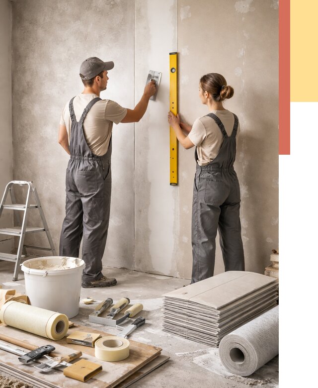 Отделка стен в Бугуруслане от 1529 руб/м² — недорого, быстро, под ключ | ОТДЕЛОЧНИК-Бгр