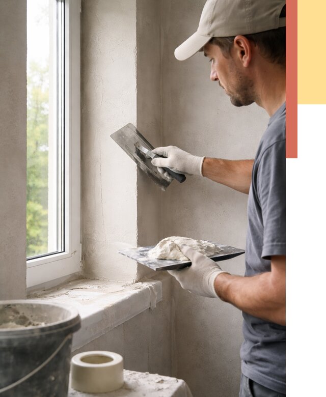 Штукатурка откосов в Бугуруслане от 4586 руб/м² — услуги и выравнивание под ключ | ОТДЕЛОЧНИК-Бгр