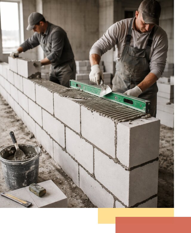 Кладка перегородок из газобетона в Бугуруслане быстро и качественно