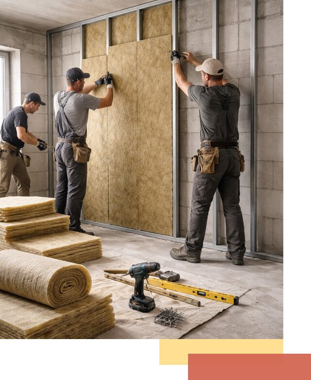 Шумоизоляция перегородок из блоков в Бугуруслане — монтаж и защита шумоизоляцией