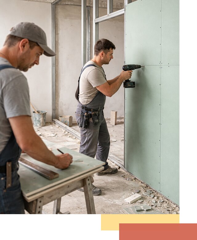 Перегородки из влагостойкого гипсокартона под ключ в Бугуруслане