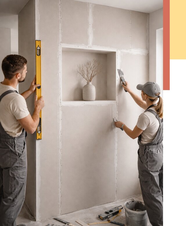 Перегородка из гипсокартона с нишей в Бугуруслане от 3312 руб. под ключ | ОТДЕЛОЧНИК-Бгр