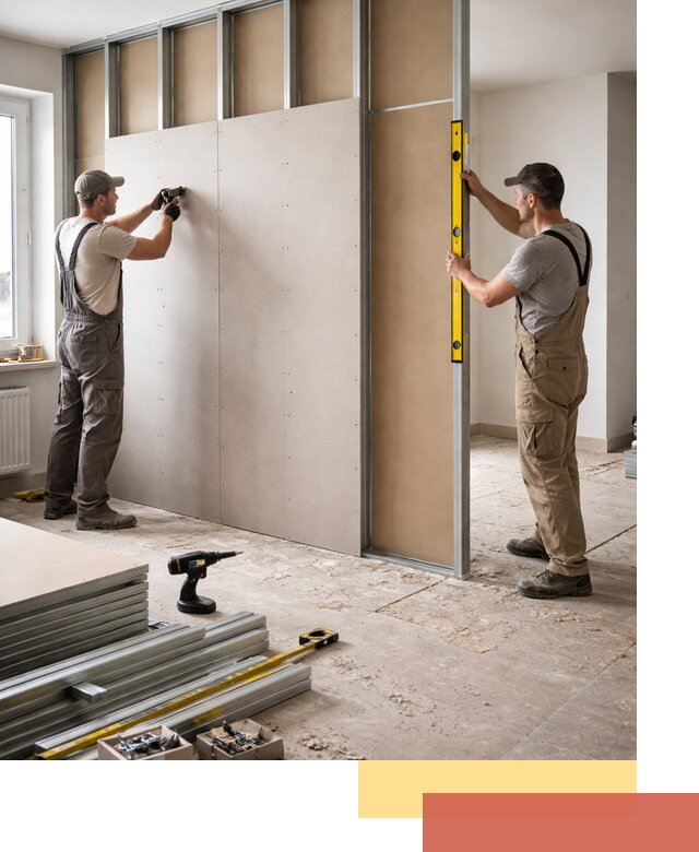 Зонирующая перегородка из гипсокартона под ключ в Бугуруслане