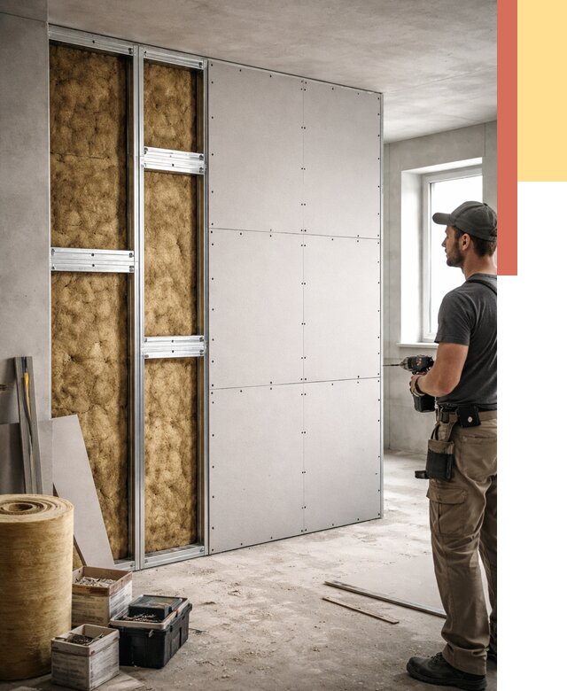 Усиленная перегородка под навеску в Бугуруслане от 13043 руб. — монтаж под ключ | ОТДЕЛОЧНИК-Бгр