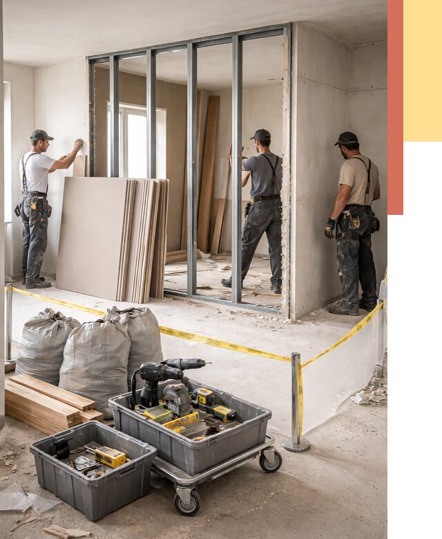 Перенос гипсокартонной перегородки в Бугуруслане под ключ от 4586 руб. | Демонтаж и монтаж – ОТДЕЛОЧНИК-Бгр