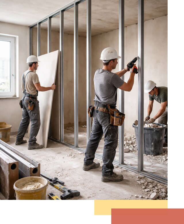 Перенос гипсокартонной перегородки в Бугуруслане профессионально и быстро