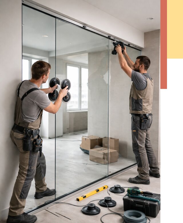 Монтаж стеклянных перегородок в Бугуруслане от 6624 руб. | ОТДЕЛОЧНИК-Бгр