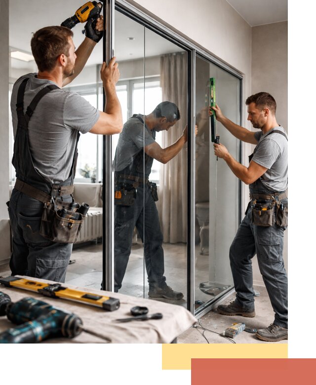 Каркасные стеклянные перегородки под ключ в Бугуруслане