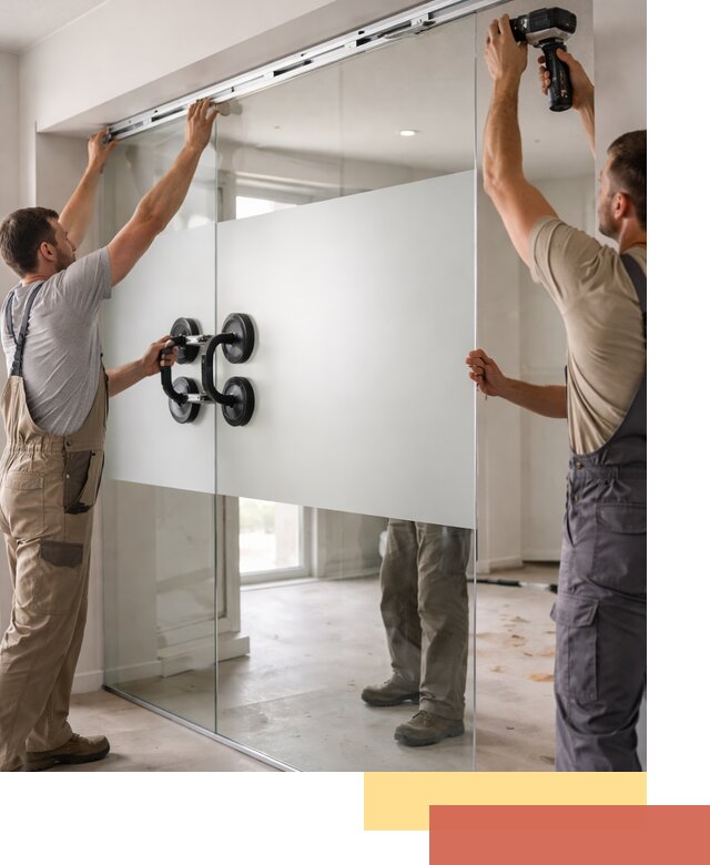 Матовые стеклянные перегородки под ключ в Бугуруслане