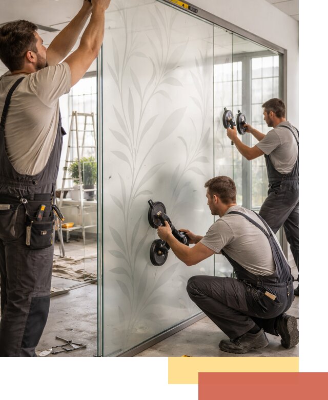 Стеклянные перегородки с рисунком на заказ в Бугуруслане