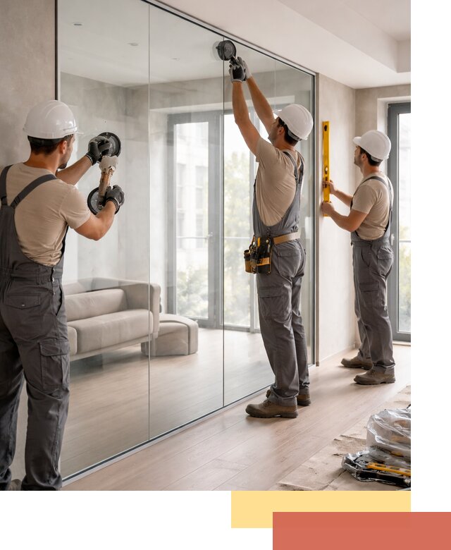 Перегородки из закаленного стекла в Бугуруслане для офисов и квартир