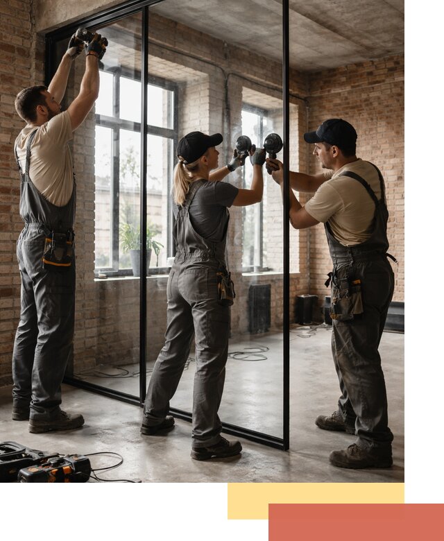 Стеклянные перегородки лофт — изготовление и монтаж в Бугуруслане