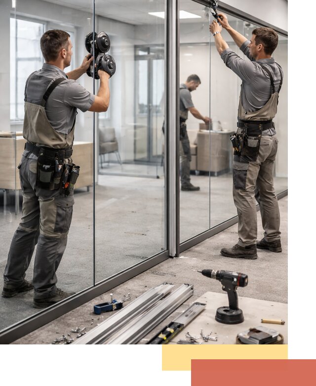 Стеклянные офисные перегородки под ключ в Бугуруслане