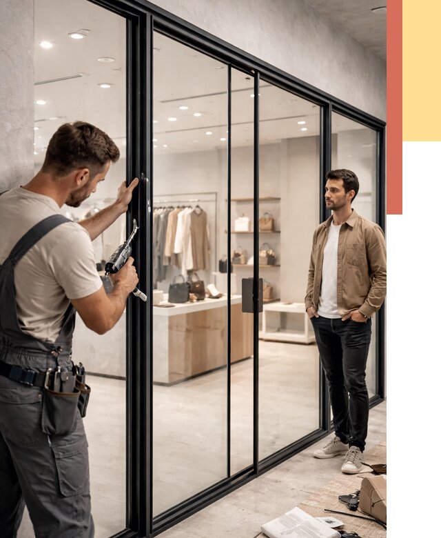 Стеклянные перегородки для магазинов в Бугуруслане от 8356 руб. под ключ | ОТДЕЛОЧНИК-Бгр